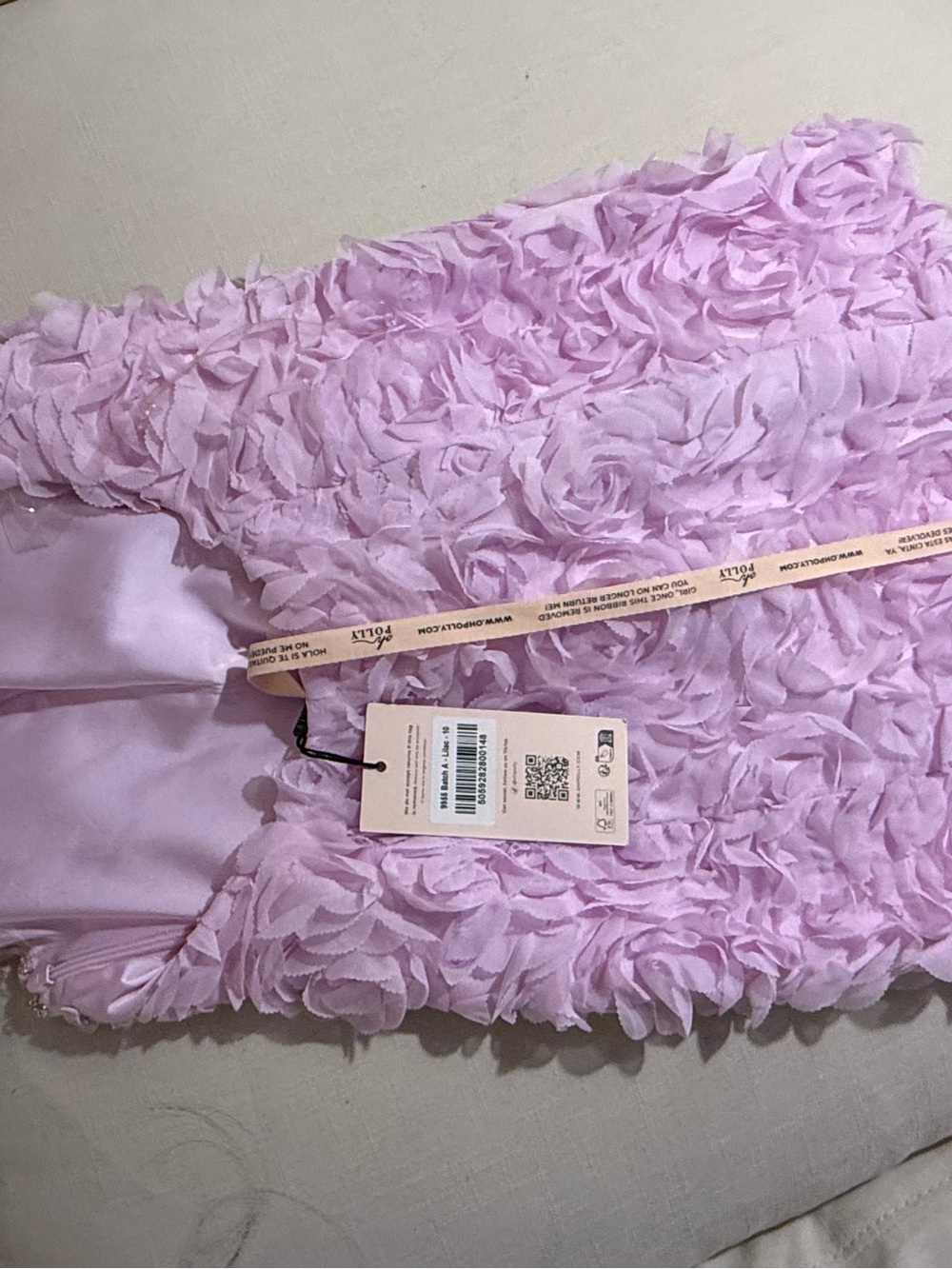 Floral Rose Applique Halter Mini Dress - Light Pink oh Polly - Picture 4 of 6
